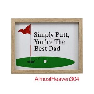 Golf Box Sign Table Decor - Simply Putt You’re The Best Dad - Christmas Gift